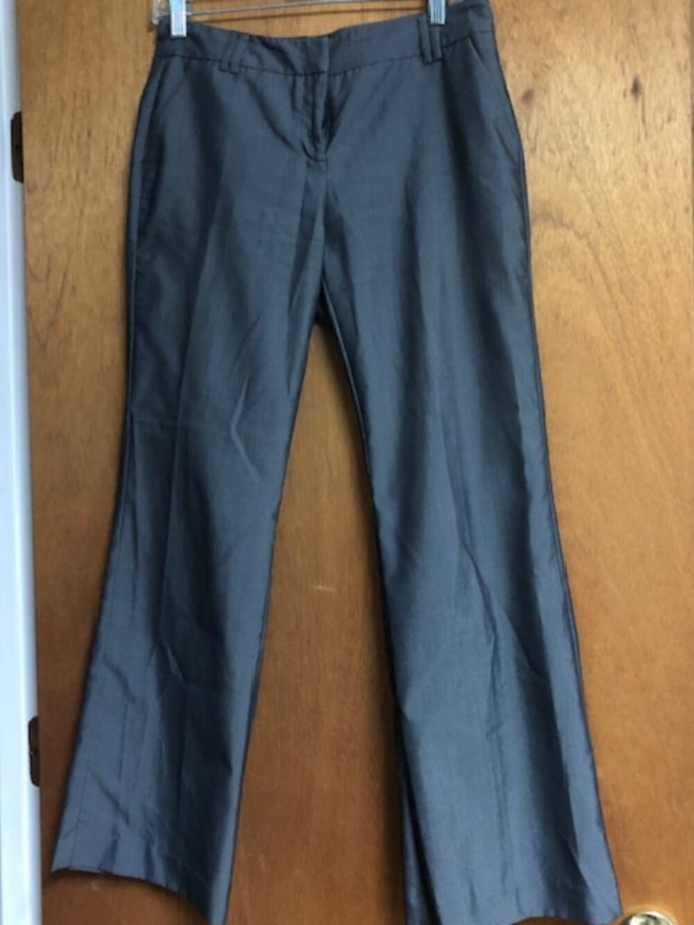 NY & Co Gray Lightweight Dress Pants Flat Front Career Trousers Women's Sz 6P